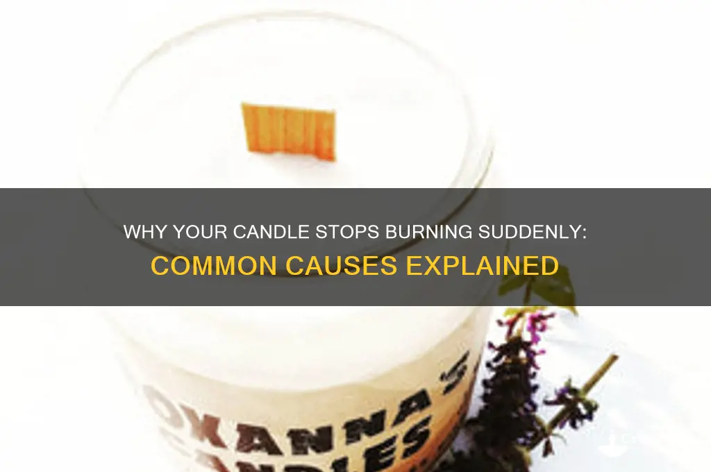 what does it mean when your candle stops burning suddenly