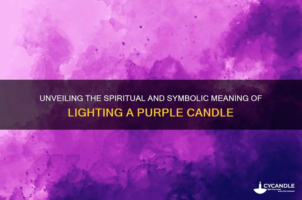 what does lighting a purple candle mean