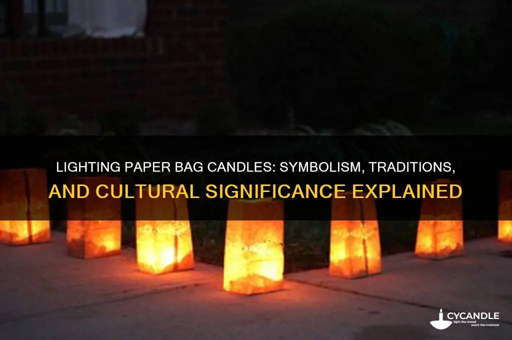 what does lighting paper bag candles mean