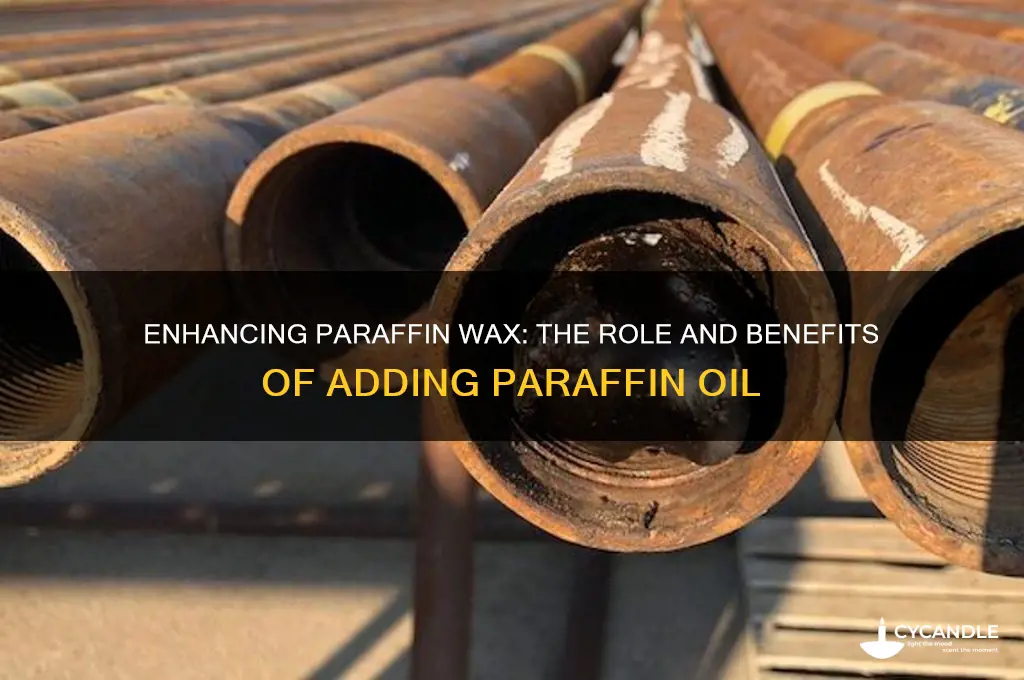 what does paraffin oil do when added to paraffin wax