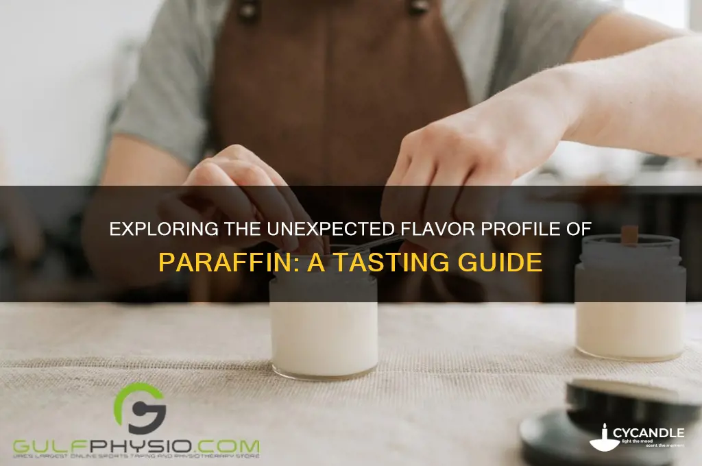 what does paraffin taste like