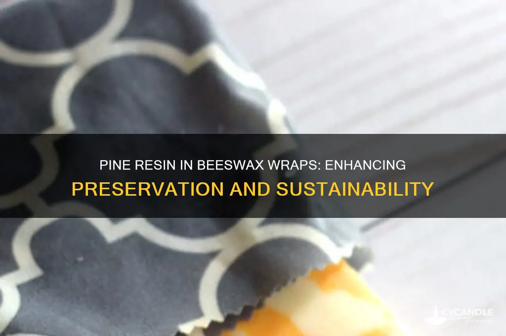 what does pine resin do in a beeswax arapper