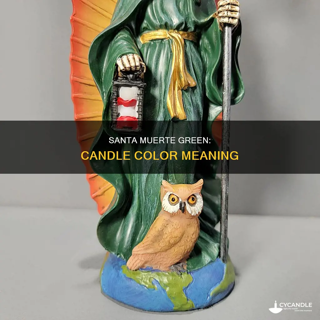 what does santa muerte green represent candle