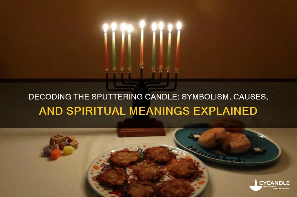 what does sputtering candle mean