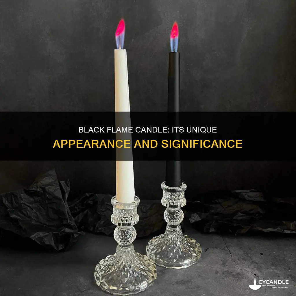 what does the black flame candle look like