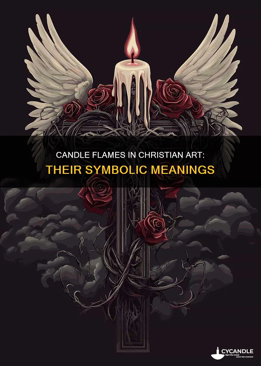 what does the candle flame symbolize in christian art