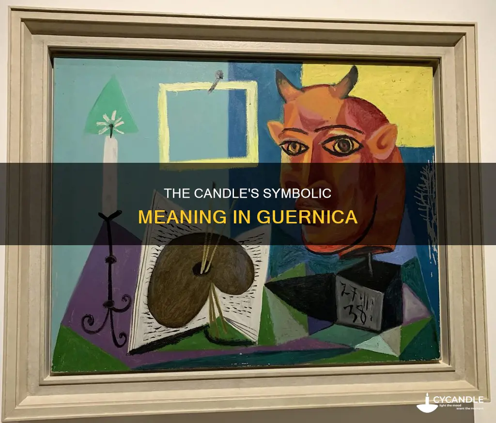 what does the candle represent in guernica