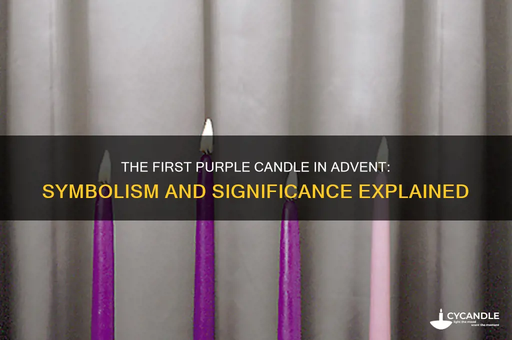 what does the first purple candle mean in advent