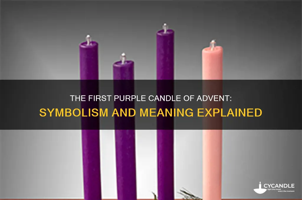 what does the first purple candle of advent represent