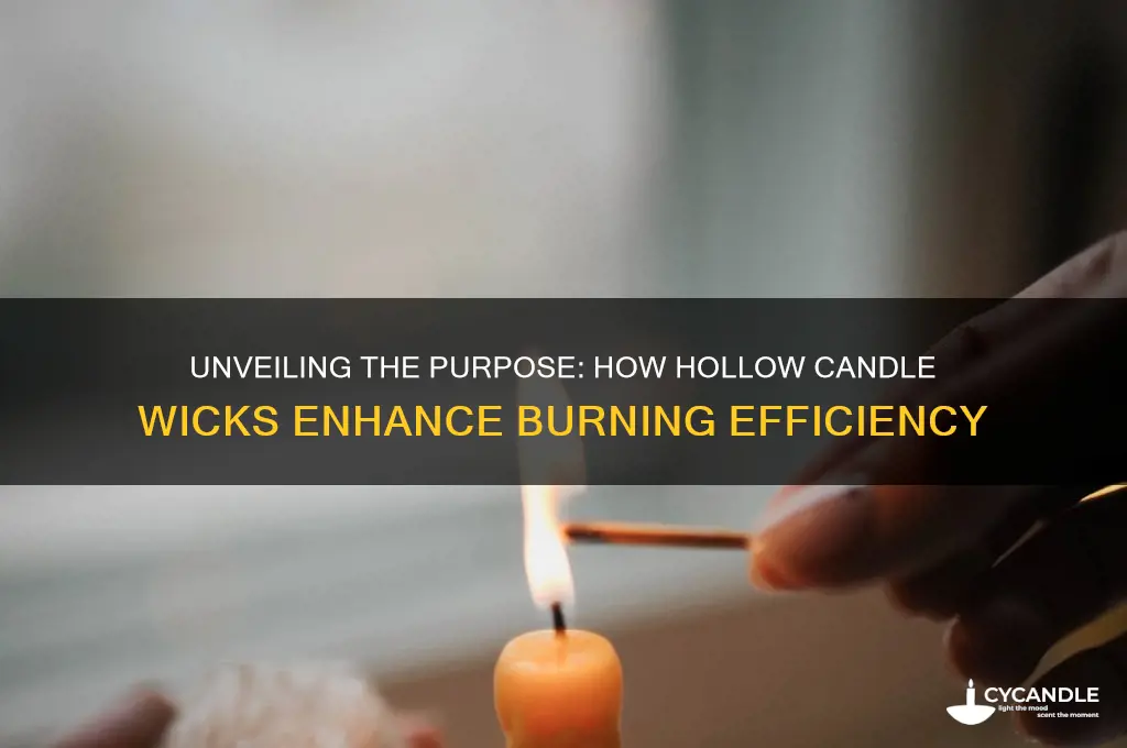 what does the hollow candle wick do