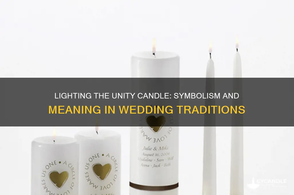 what does the lighting of the unity candle symbolize