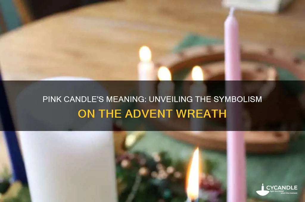 what does the pink candle mean on the wreath