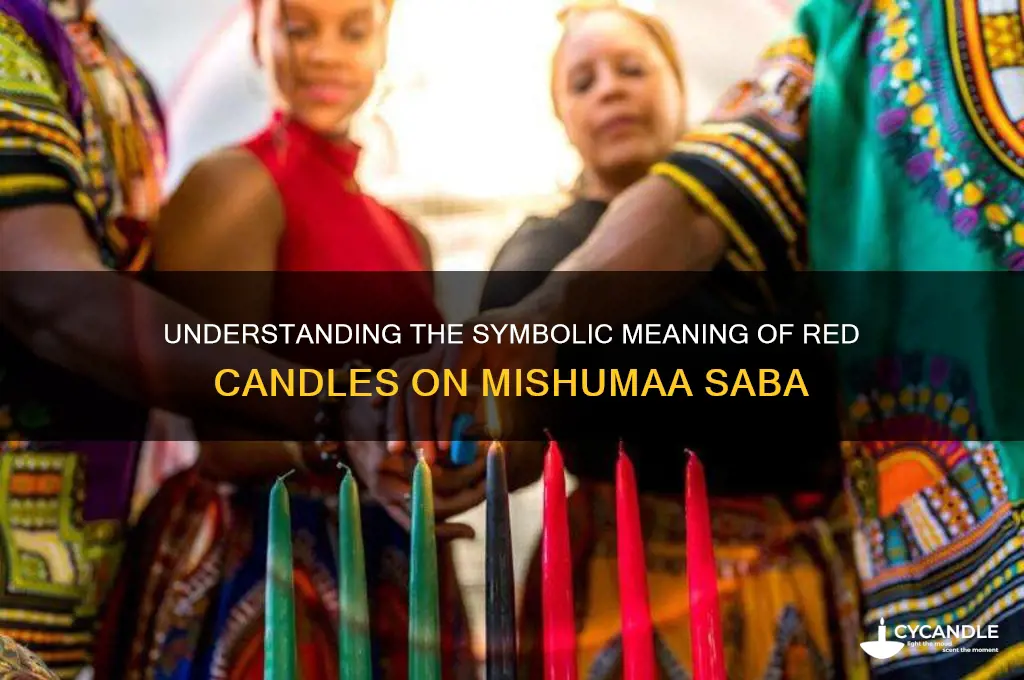 what does the red candles on a mishumaa saba mean