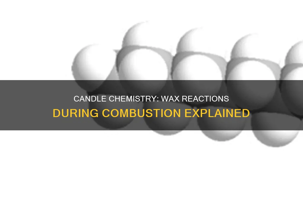 what does the wax react with when the candle burns