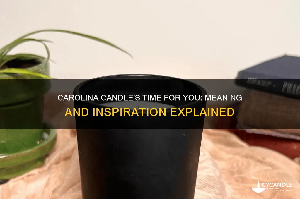 what does time for you carolina candle mean