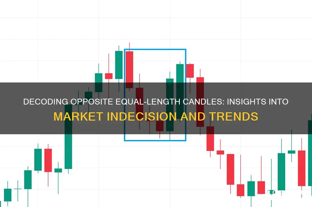 what does two equal length opposite candle mean