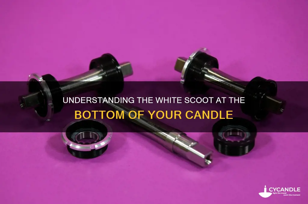 what does white scoot at bottom of candle mean