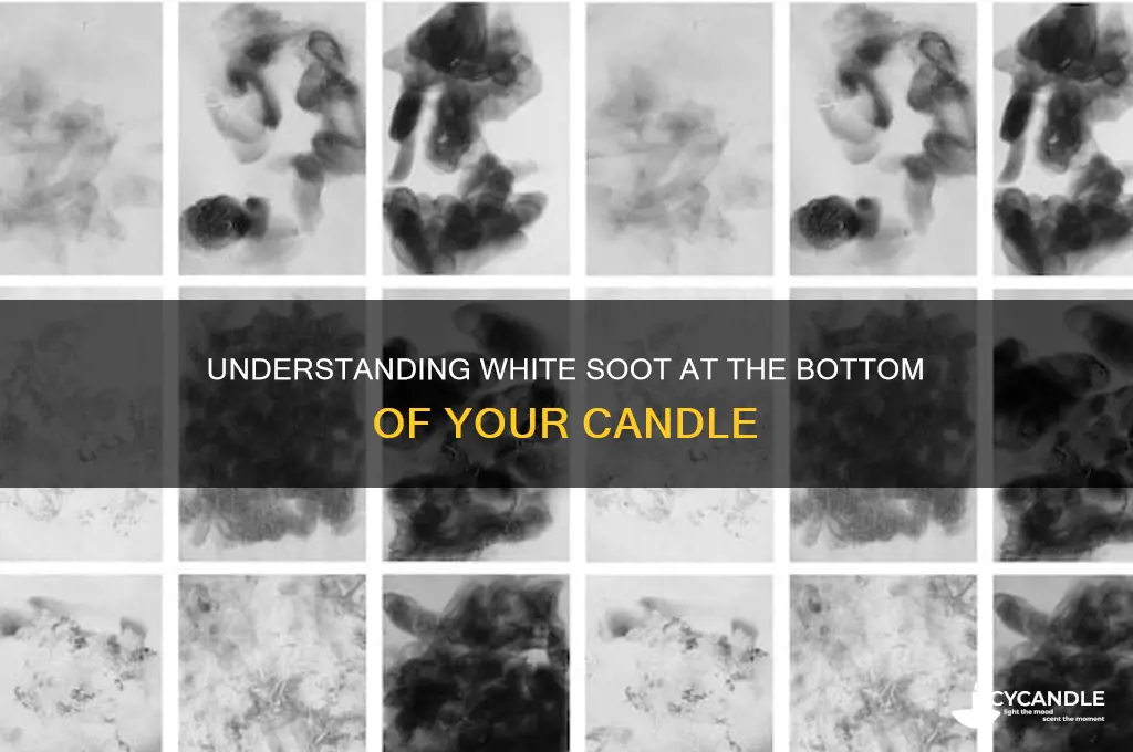 what does white soot at bottom of candle mean