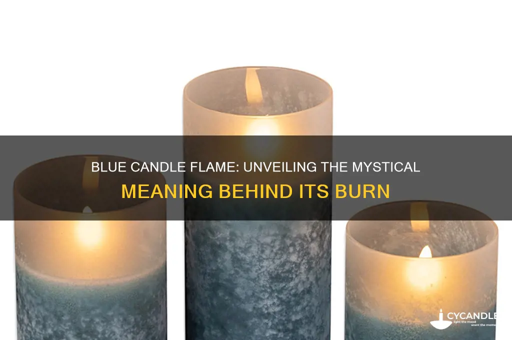 what dors it nean qhen a candle burns blue