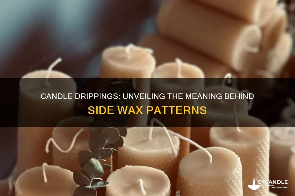 what dose drippings on the side of a candle mean