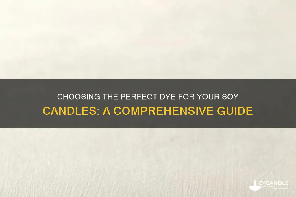 what dye to use for soy candles