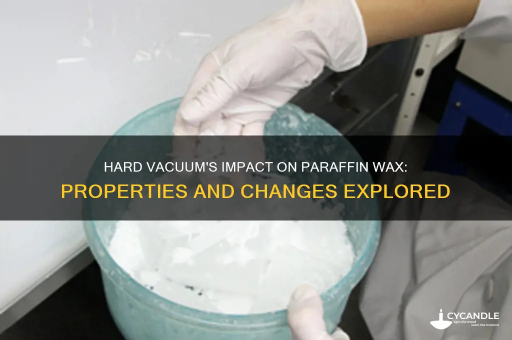 what effect does hard vacumn have on paraffin wax