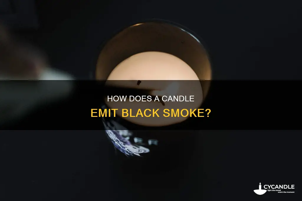 what explains water and black material when covering a candle