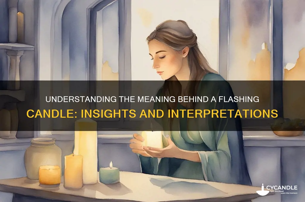 what flashing candle means