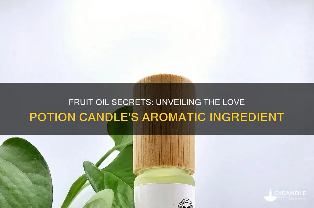 what fruit oil is used in the love potion candle