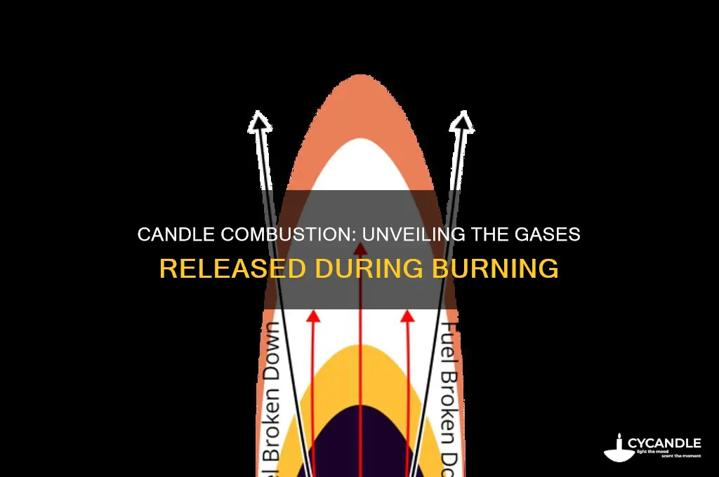what gasses are released when a candle burns