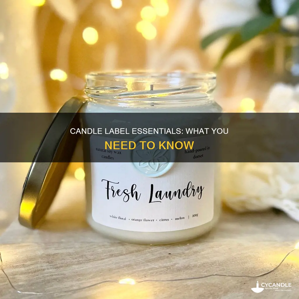 what goes on a candle label