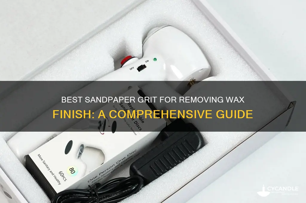 what grade sandpaper used to remove wax finish