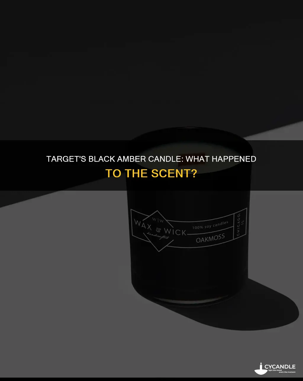 what happen to black amber candle from target