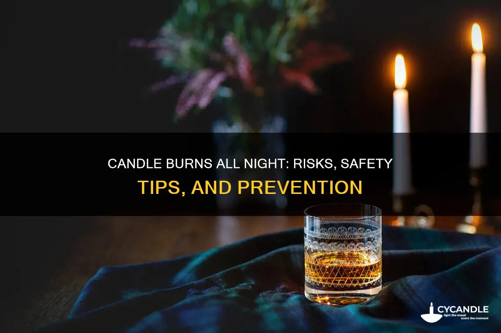 what happens if a candle burns all night