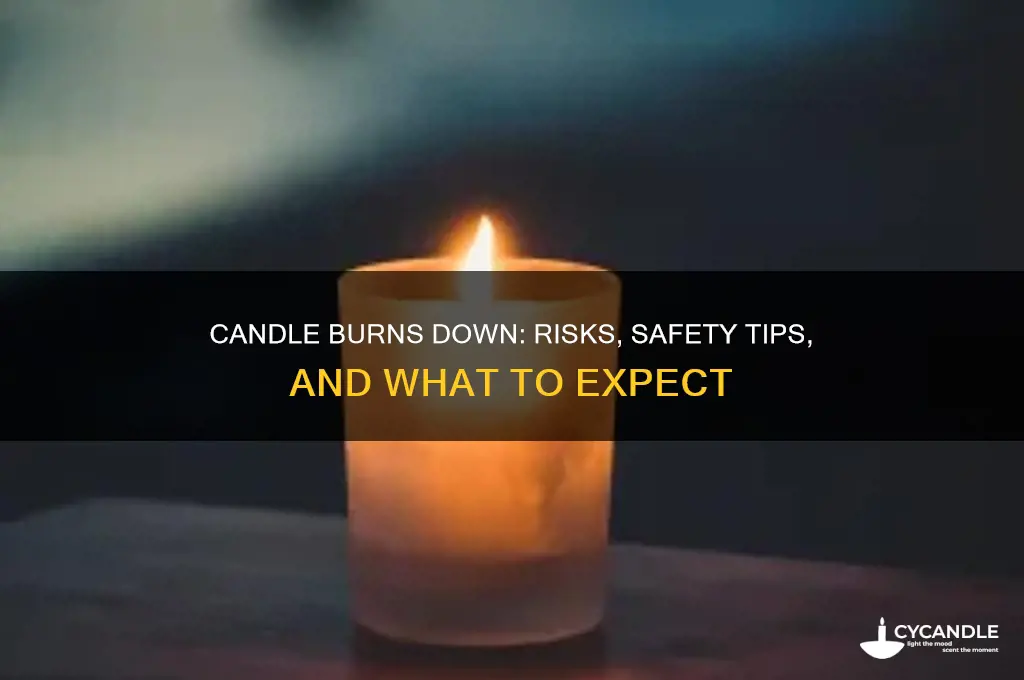 what happens if a candle burns all the way down
