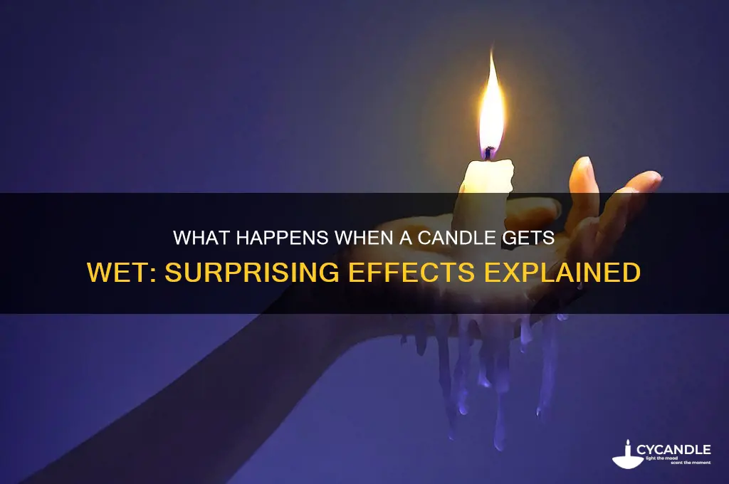 what happens if a candle gets wet
