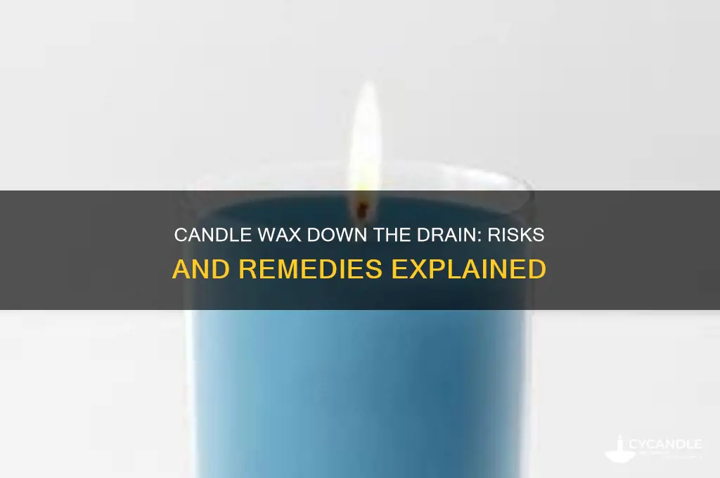 what happens if candle wax goes down the drain