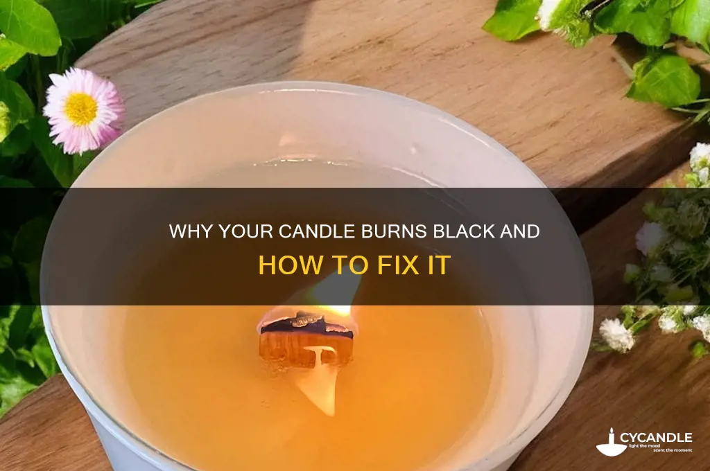 what happens if my candle burns black