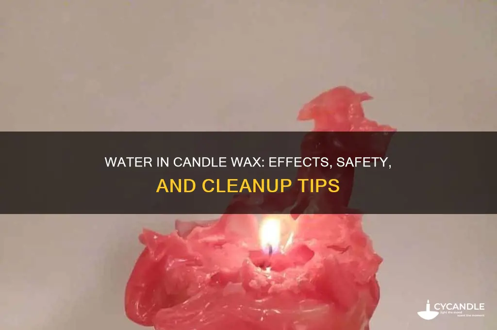 what happens if water gets in candle wax