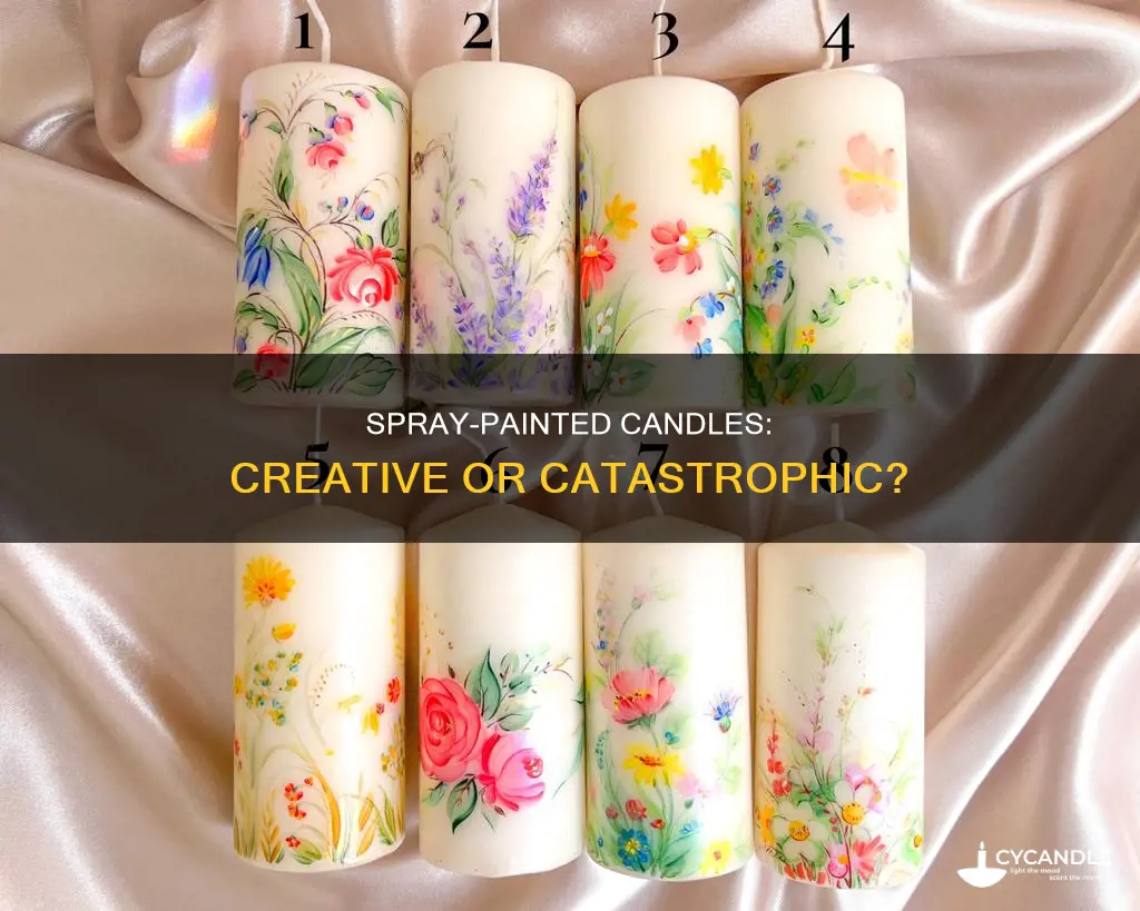 what happens if you spray paint candles