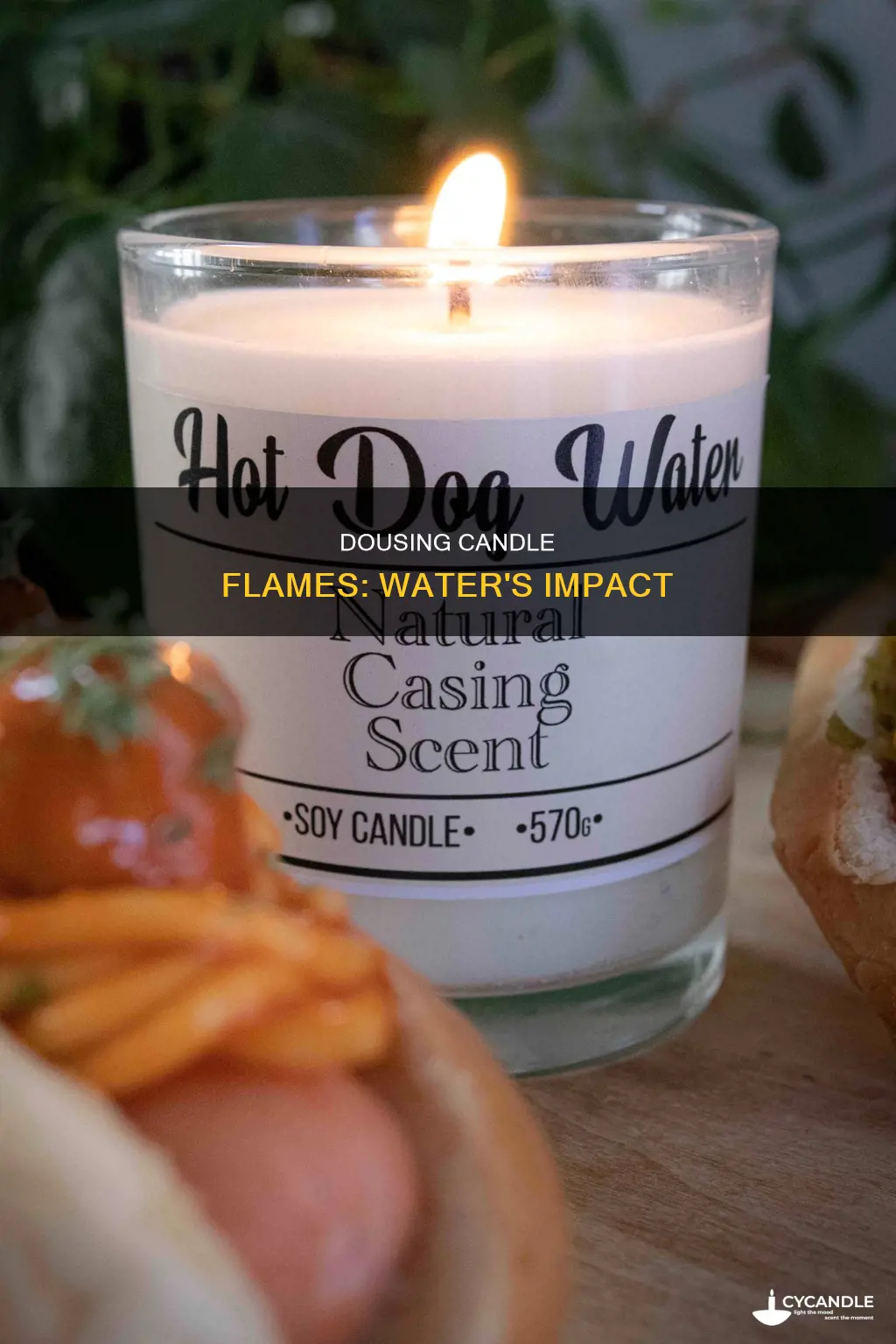 what happens to a candle in water