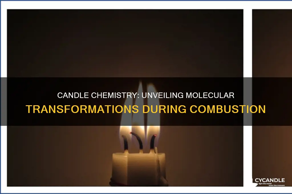 what happens to molecules when a candle is burning