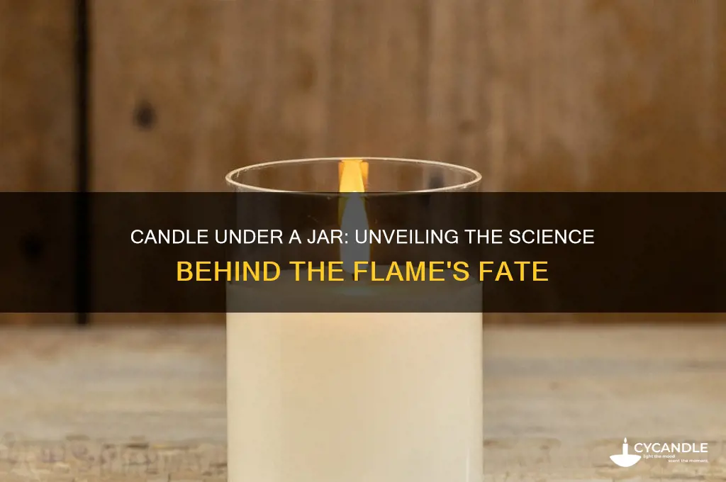 what happens when a candle burns under a jar
