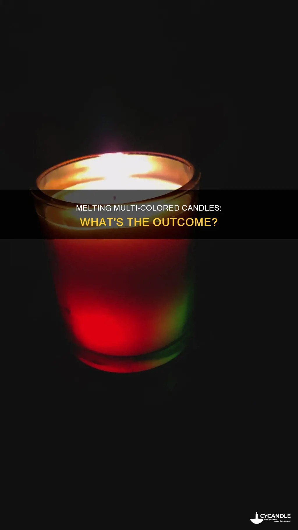 what happens when a candle is multiple colors and melts