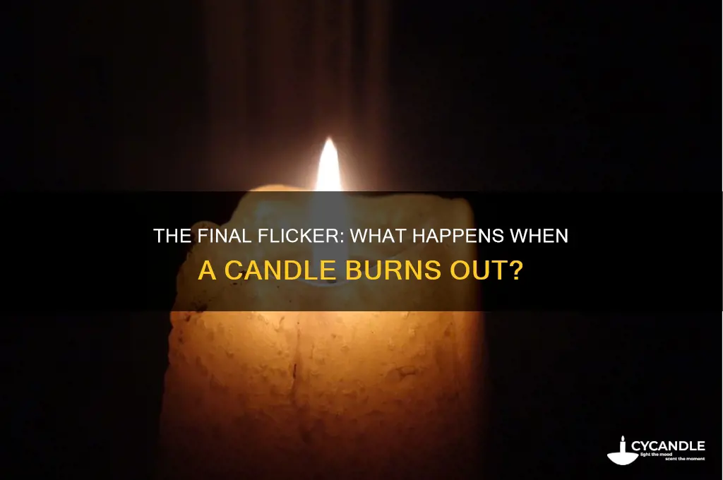 what happens when a candle runs out of wax