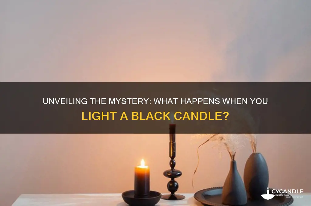 what happens when you light a black candle