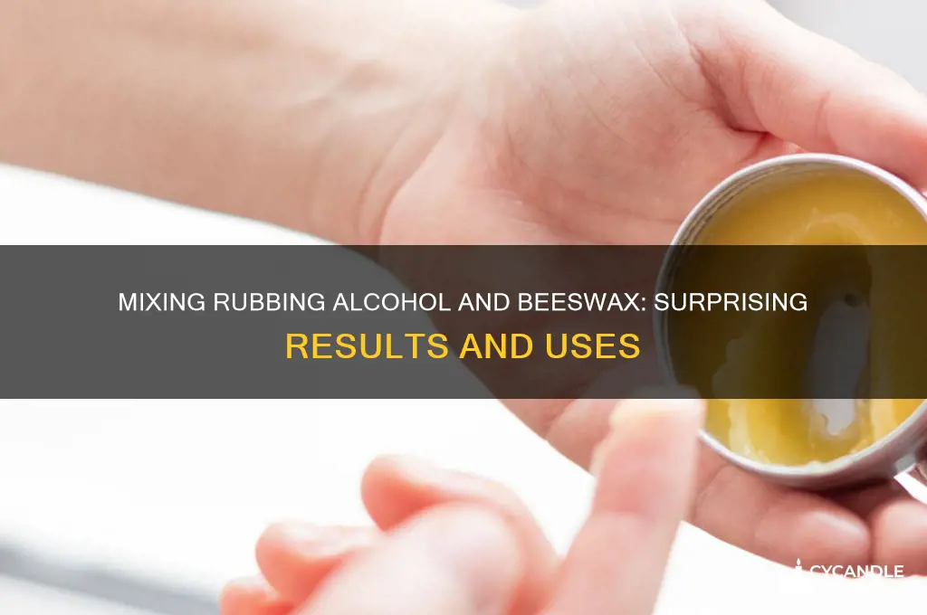 what happens when you mix rubbing alcohol with beeswax
