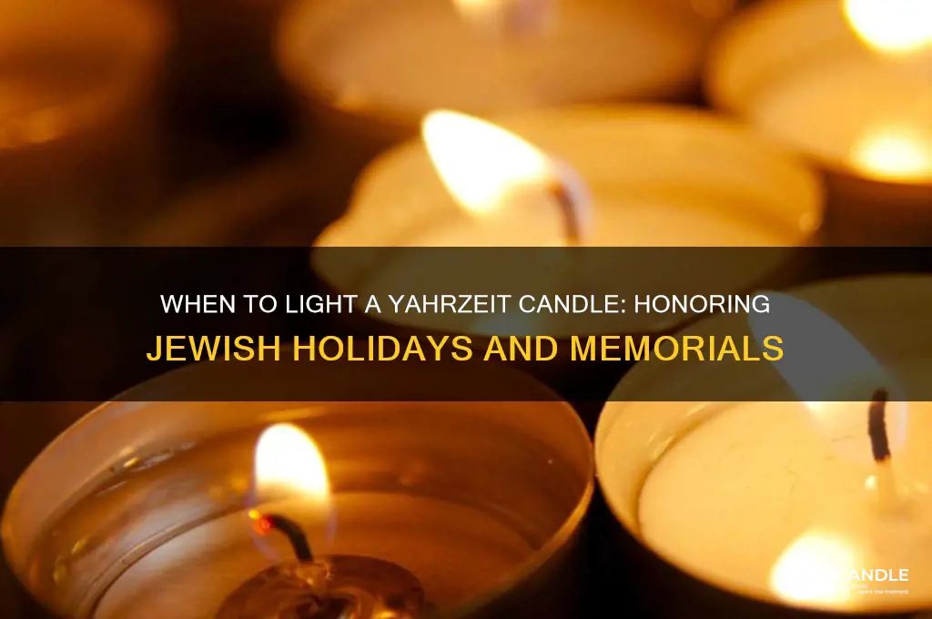 what holidays do you light a yahrzeit candle