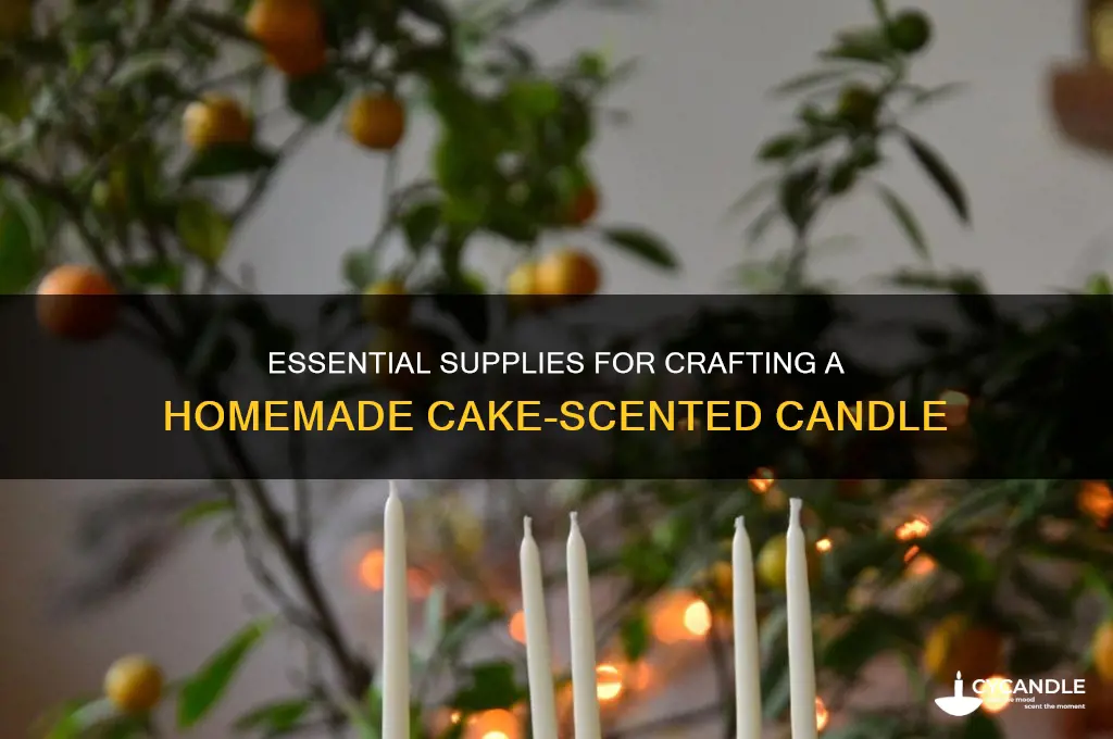 what i need to make a cake candle