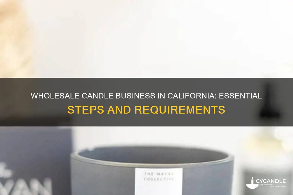 what i need to wholesale my candles in california
